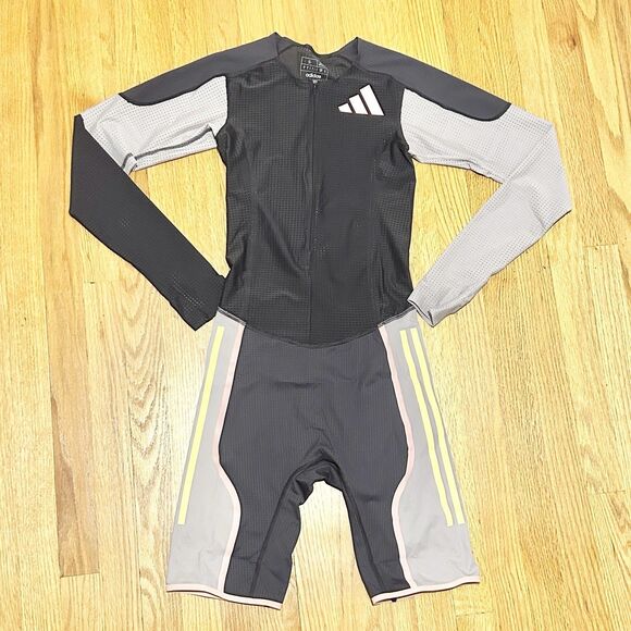 Adidas Adizero Pro Elite Men’s Size S Black Yellow Pink Rheon Running Speed Suit - Picture 1 of 8